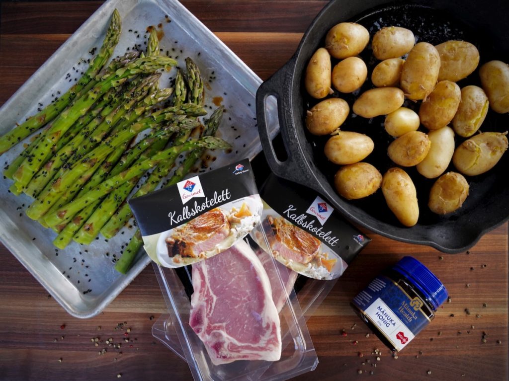 Zutaten Kalbskotelett mit Spargel