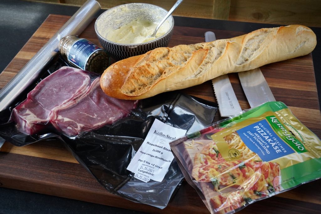 Knoblauchbaguette vom Grill