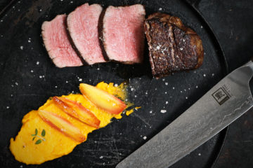 Rinderfilet mit Kürbispüree