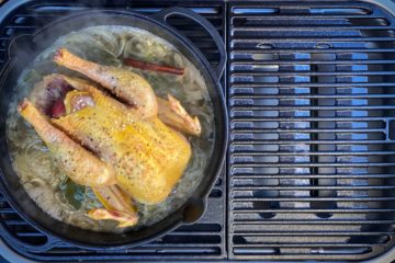 In Cidre geschmortes Hühnchen