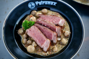 Pilzpfanne mit Roastbeef
