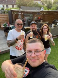 Marcel, Fredy, Tina und ich